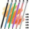 Touch Screen Pens 2-in-1 High Sensitivity Stylus & Ballpoint Universal Fit for Android & All Tablets  IPad Samsung PC Smartphone