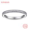 Lindon Classic 925 Sterling Silver  Zircon Ring Ladies Jewelry Wedding Promise Party Gift