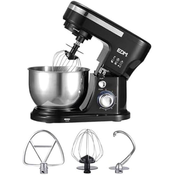 Mixeur Pétrisseur - EDM - 07792 - 1000 W - 4 L - Noir
