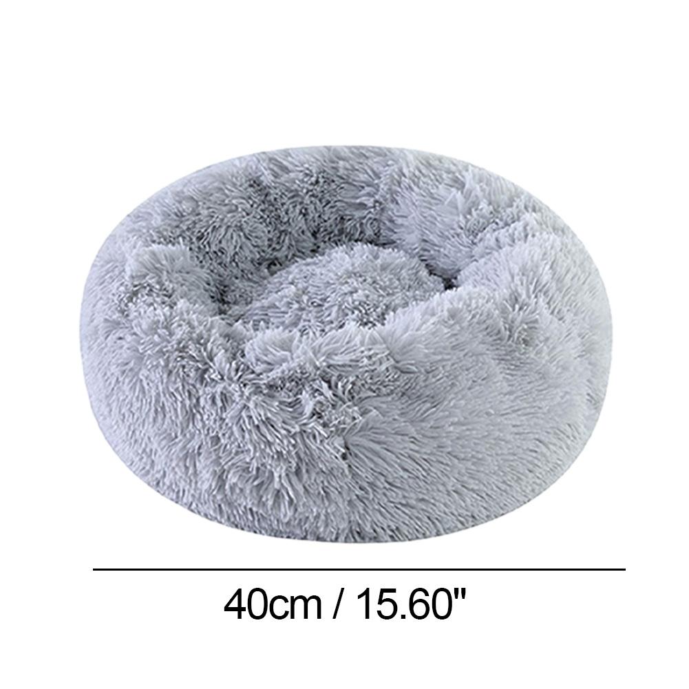 Round Dog Bed Winter Warm Cat Bed Plush Basket for Dog Washable Pet Bed for Small Medium Large Dog Sofa Cat