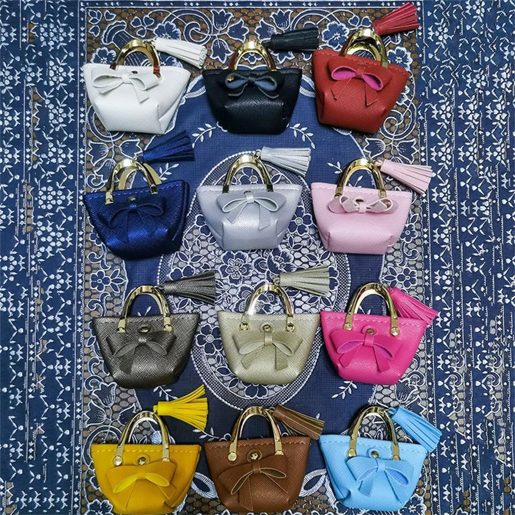 Миниатюрная сумочка для 12-дюймовых кукол, идеально подходит для модных кукольных красочных нарядов, мини-сумка для покупок для кукол масштаба 1/6