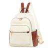 Ielgy Backpack Soft Leather Fashion Simple Waterproof Large Capacity Travel School Bag