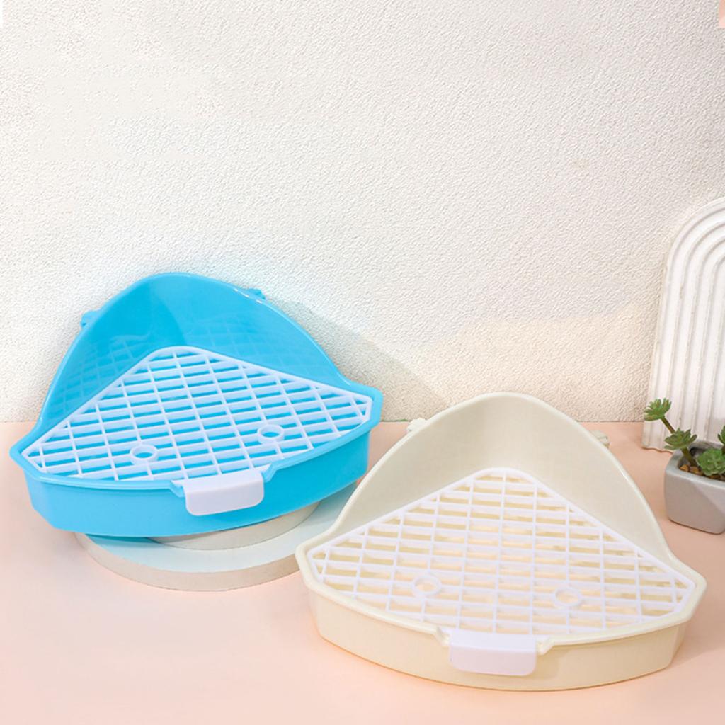 Hamster Litter Box Pet Corner Toilet Small Pet Potty Trainer Litter Tray Habitat Decor for Squirrel Chinchilla Rabbit