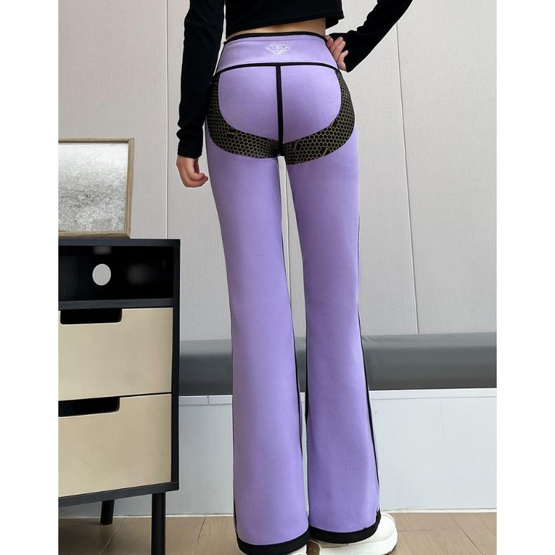 Thick Winter Pants for Women with Fleece Lining, High Waist Warm Flare Leg Design