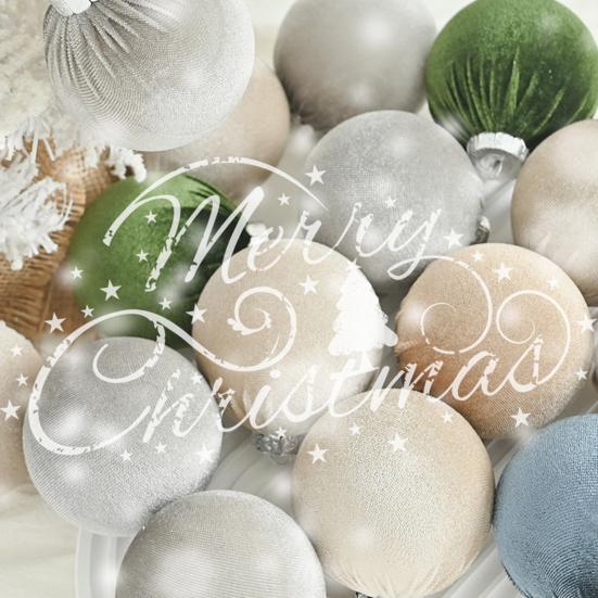 15 Pcs Christmas Ball Ornaments Lightweight Shatterproof Velvet Balls Reusable Festive Hanging Decorations for Home Xmas Tree