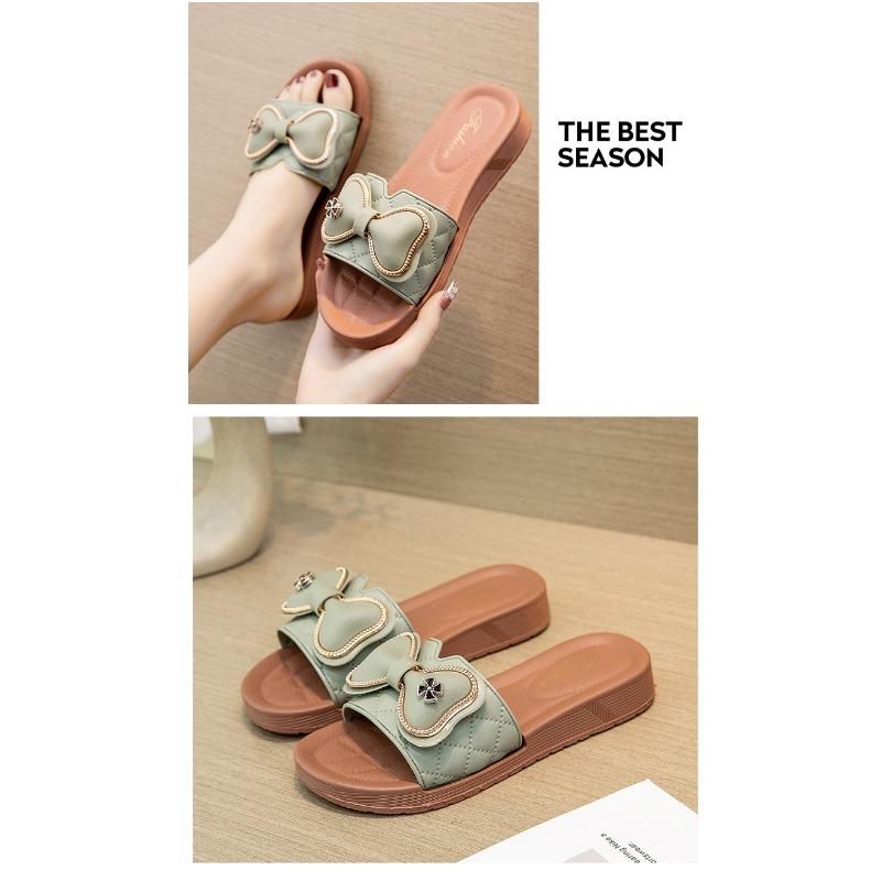 Новые сандалии, женские летние тапочки, нескользящая повседневная верхняя одежда, пляжная обувь, женские тапочки на плоской подошве