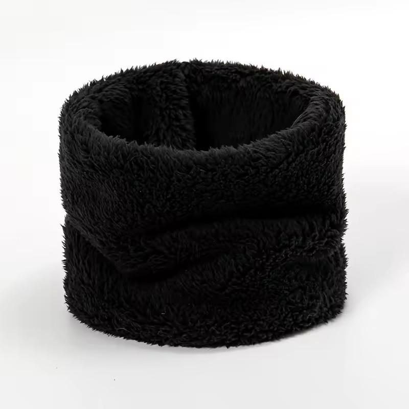 Кашемировый теплый воротник-кольцо зимний шарф однотонный плюшевый толстый для улицы спорта мужчины женщины шейный платок маска на все лицо муфта