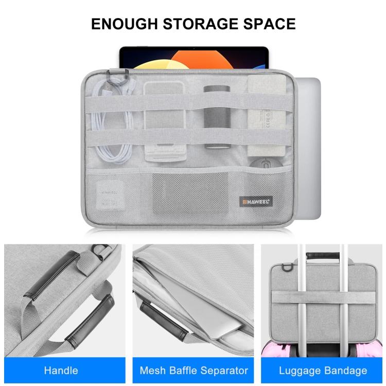 Портфель HAWEEL 13,0–14,0 дюймов, сумка через плечо для ноутбука Macbook, Lenovo Thinkpad, ASUS, HP