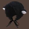 Шапки из овечьей шерсти Y2K Lolita Lace Hat Brimless Beanie Cap Ear Protection Зимняя шапка