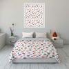 Pet Paw and Bone Print Pattern Bedding Duvet Cover Set  (1*Duvet Cover 2*Pillowcases, without duvet insert)