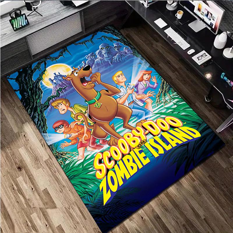 1Pc Scooby Print Rug - home decoration Carpet For Living Room Bedroom Flooring Computer Chair Area Rug