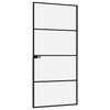 Vidaxl Drzwi Wewnętrzne, Czarne, 93X201,5 Cm, Szkło I Aluminium