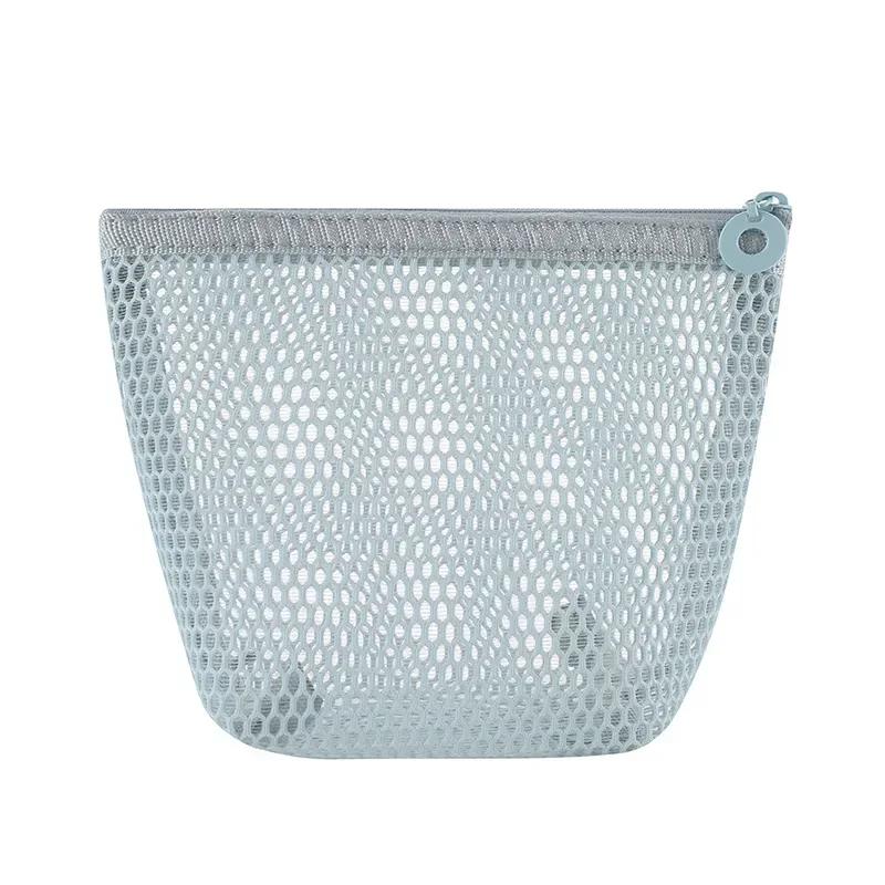 Стильная легкая сетчатая косметичка, женская квадратная косметичка с застежкой-молнией, многоцелевая сумка для хранения всякой всячины