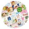 30 Sheets Retro Sticker Japanese Snack Sticker Waterproof Water Bottle Sticker Lovely Decorative Sticker for Scrapbook