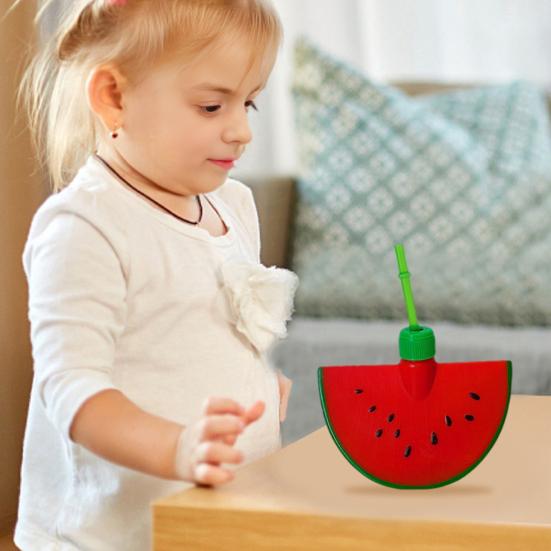 Стакан-арбуз с крышкой и соломинкой, многоразовый пластиковый стакан для питья в виде арбуза