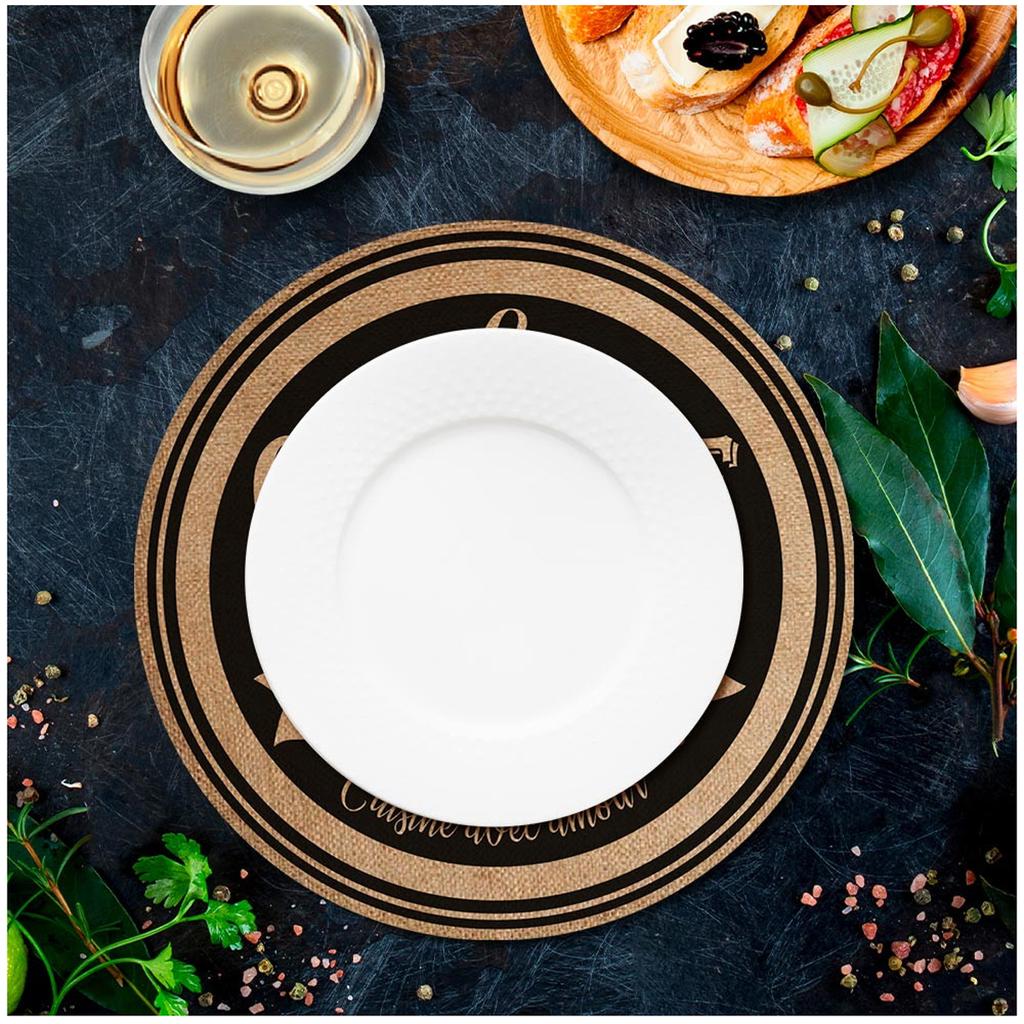 Les Trésors De Lily [A3392] - Подставка для столовых приборов из мешковины La Cuisine du Chef черно-бежевого цвета - 38 см