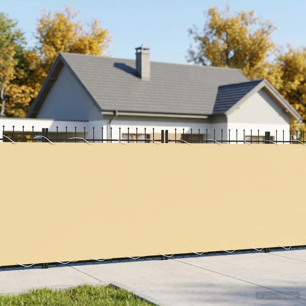 Balcony Privacy Screen 1.8 x 15 m Fabric with PU Coating Beige