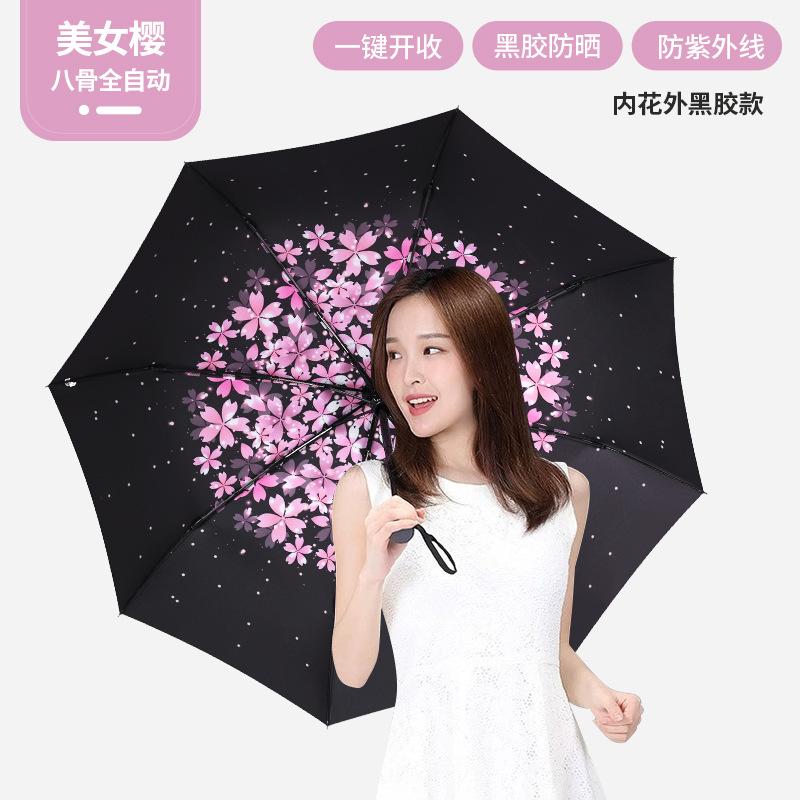 Creative Graffiti Umbrella Sun Umbrella Vinyl Parasol Sun Protection UV Protection Umbrella