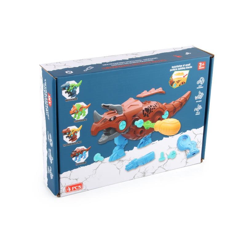 Детская наука и образование Разборка и сборка гаек Комбинированная игрушка, Винтовой динозавр Сделай сам Набор для сборки и разборки динозавра