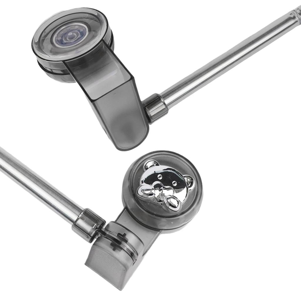 Easy Installation Adjustable Towel Holder Multi-Functional Rack Stainless Steel Accents Strong Suction Power Towel Holder