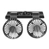 USB Fan For Car 24V Auto Fan With Adjustable Dual Heads Car Air Conditioner With 2 Wind Speed Rechargeable Backseat Air Fan For