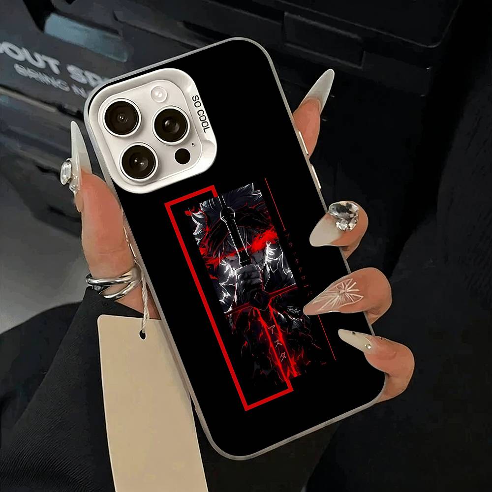 C-Clover Asta B-Black Чехол для телефона iPhone 11 12 13 14 15 16 Pro Max Plus белый Серебристый Чехол для телефона