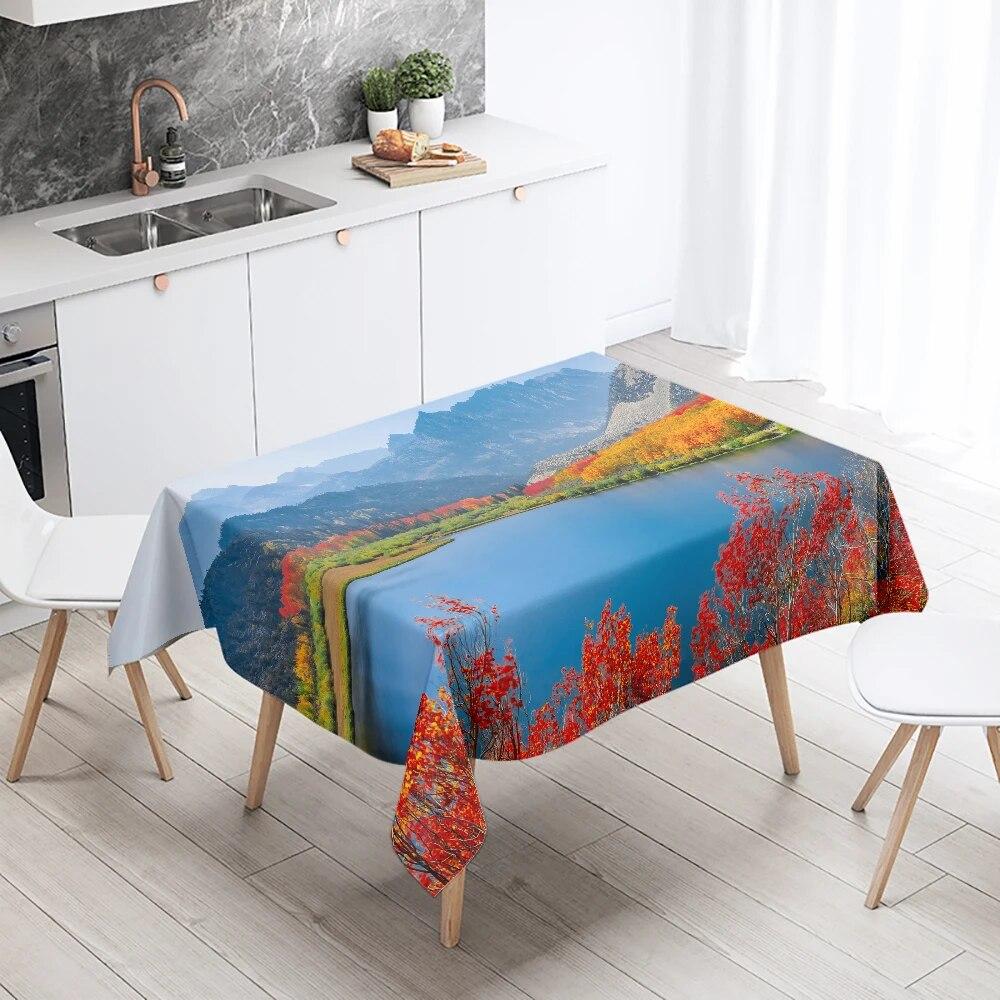 Скатерть «Гранд-Каньон» с природными пейзажами, украшение для ресторанного стола, противообрастающая водонепроницаемая прямоугольная скатерть