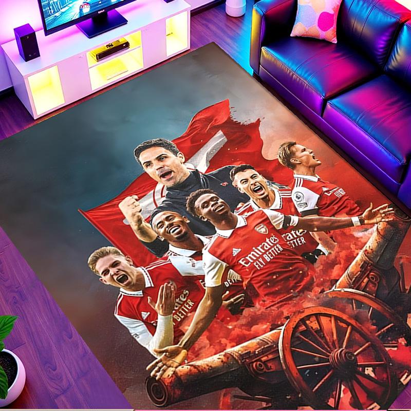 Arsenal F.C Print Rug, Washable Floor Carpet, For Entryway Dorm Laundry Room Office Study, Home Decor Birthday Christmas Gift