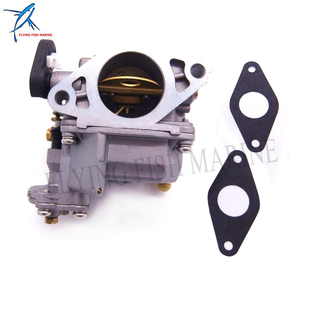 Outboard Motor 66M-14301-11 66M-14301-00 Carburetor Assy and 66M-13646-00 Gaskets (2 pcs) for Yamaha 4-stroke 15hp F15