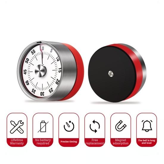 Stainless Steel Kitchen Timer Ultra-Precise Timing Ergonomic Button Design Magnetic Timer LED