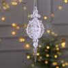 Clear Crystal Christmas Tree Pendants Acrylic Snowflake Piece Xmas Tree Hanging Ornaments  Gift