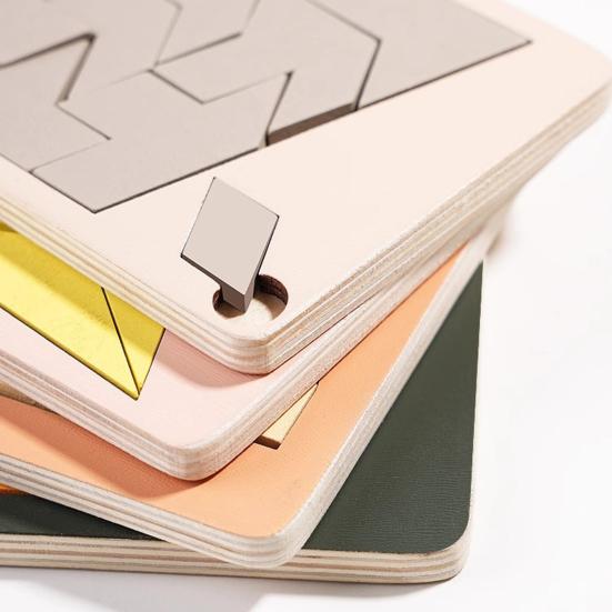 1/5 шт. Деревянная блочная головоломка Игра-вызов Исчезающий треугольник Прямоугольник Ромб Параллелограмм Игра-пазл Головоломка Игрушка