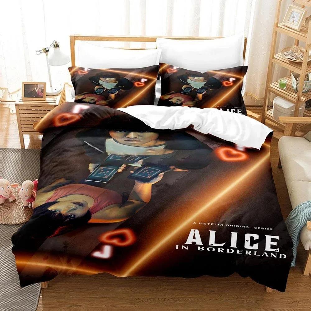 Comforter 3D Alice In Borderland Season 2 Bedding Set For Boys Bedroom Single Double Full Queen King Size