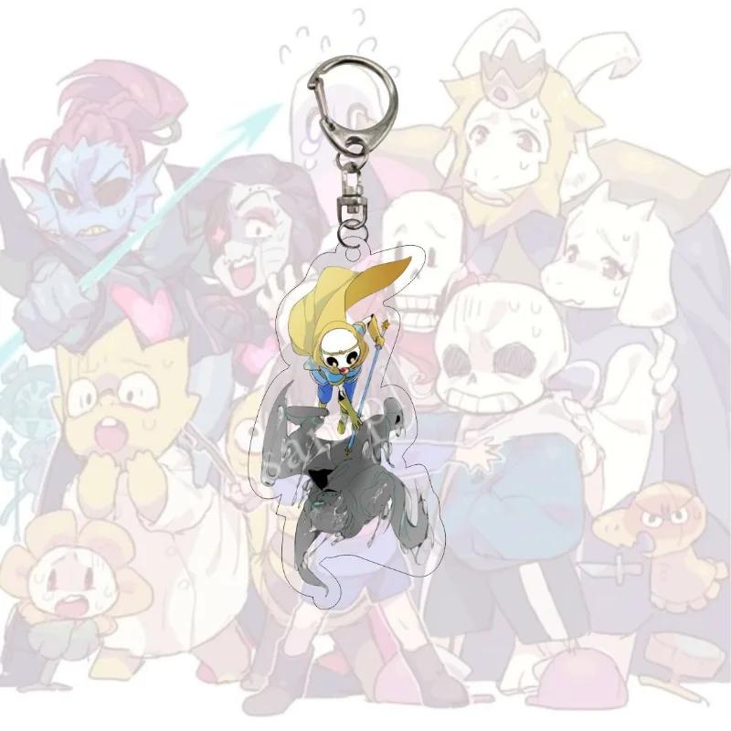 Брелок Undertale Аниме Брелок для ключей Мужчины Женщины Акрил Автомобиль Косплей Подвеска для сумки на мобильный телефон Подвеска Вечеринка Подарок для детей Украшения Игрушки