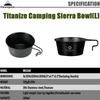 CAMPINGMOON Наружная миска с титановым покрытием для пикника 450 мл Ручка из нержавеющей стали 304 Наружная походная посуда