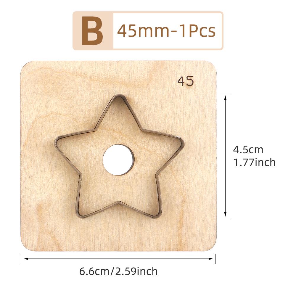 Sakura,Flower,Five-Pointed Stars Leather Die Cut, Steel Rule Punch Mold, DIY Metal Die Cutter Punch Crafts Kraft Tool(2.5-5.5cm)