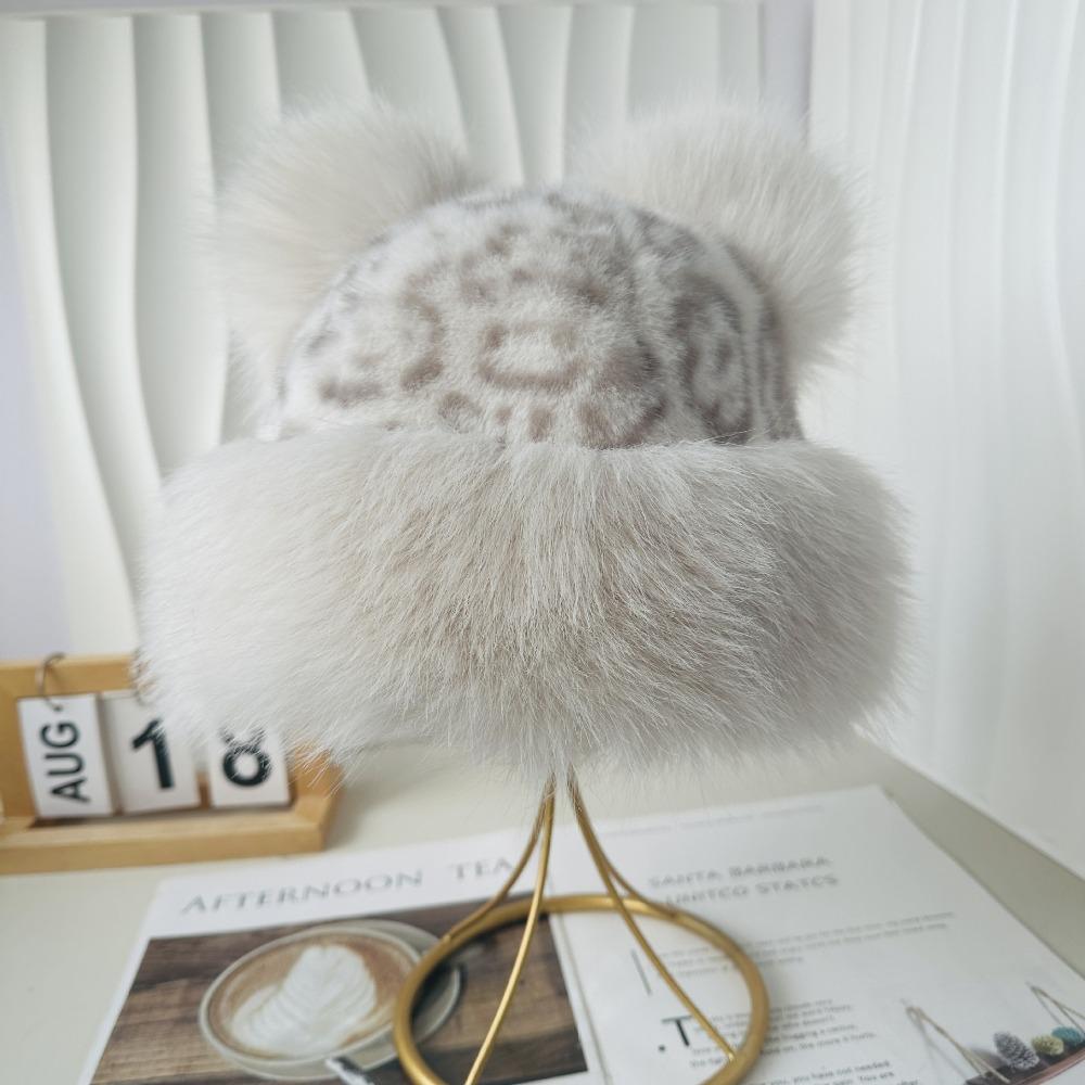 Thicken Panama Cap Warm Winter Hat New Plush Fisherman Hat  Chrismas Gifts