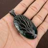 Emerald Natural Gemstone Handmade Copper Wire Wrap Pendant 2.84" l7G71