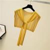 Fake Lapel  Popular Ultra-thin Perspective Air Conditioner Shawl  Breathable Summer Cape