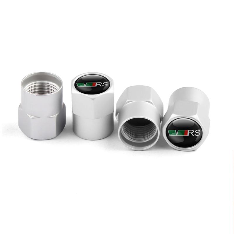 4pcs Car Tire Wheel Valve Cover Protection Dust Caps Accessories For Skoda VRS VII Octavia A2 A5 2 Superb Kodiaq Rapid Fabia hkpx25