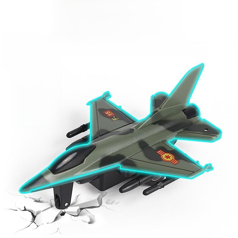 Simulation Inertial Solid Color Aircraft Fighter Children Model Toy
