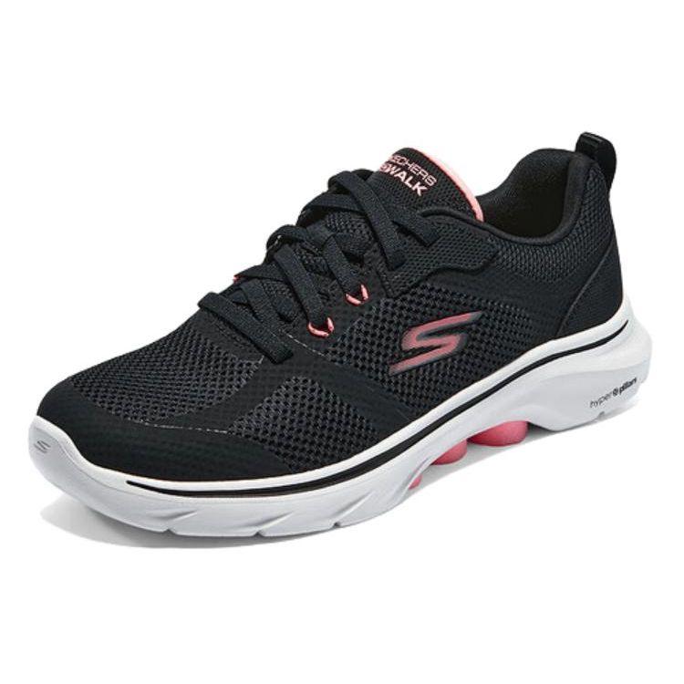 Skechers Go Walk 7 Удобная ткань Амортизирующие Дышащие Низкие Повседневные Беговые Кроссовки Женские Кроссовки Черный 125232-BKHP