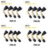 4 шт./комплект Резиновый угловой вентиль 90 градусов для бескамерных шин Ниппель для бескамерного дискового колеса Ниппель (пвр40/пвр50/пвр60/пвр70)