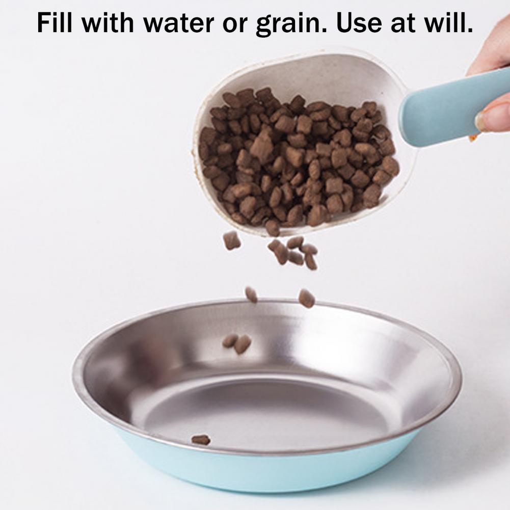 Stainless Steel Pet Bowl Non-slip Silicone Bottom Dogs Cats Feeding Bowl Anti-tip Pet Water Treat Food Feeder Bowl