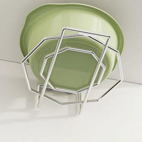 1pc Wall Mounted Washbasin Storage Rack Under Household Bathroom Cabinet, Non Perforated Storage Rack, Kitchen Pot Storage Rack