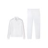 Embroidered Logo Print Fleece Warm Running Leisure Set Women Sets Ivory 962348201-1