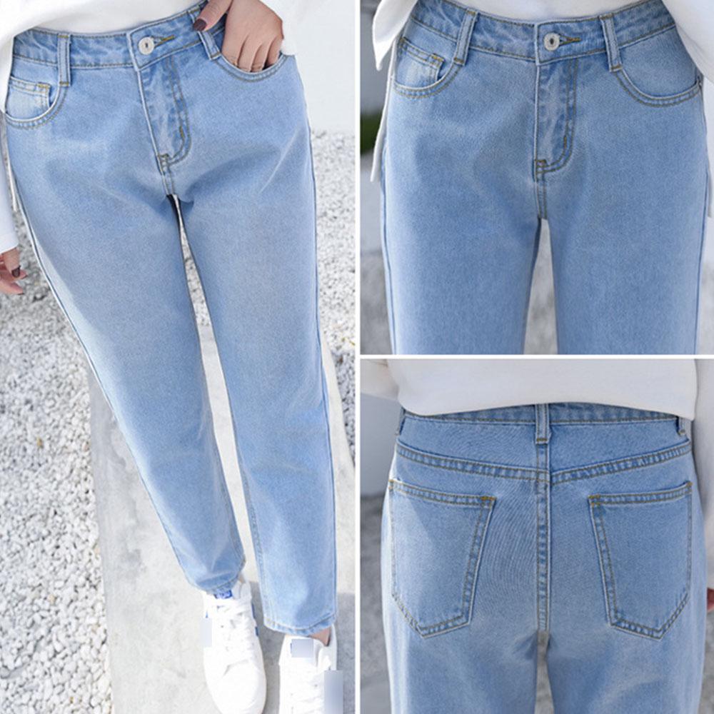 Женские джинсы-гарем с высокой талией Белые брюки больших размеров Черные джинсы