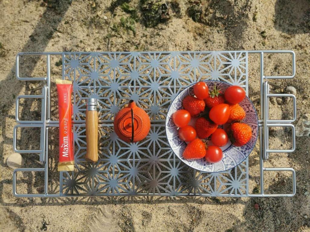 camping moon Bonfire Table Low Table Cooker Stand Set of 2 Trivets with Storage Bag MTG-TSCC