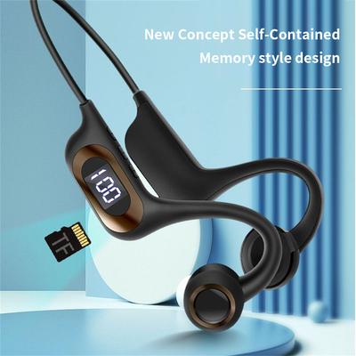 AKZ-G3 Наушники с костной проводимостью Беспроводные Bluetooth наушники со светодиодным дисплеем Стерео Спортивная гарнитура Поддержка TF-карты