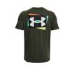 Branded Letter Logo Print American Vintage Training Short Sleeve T-Shirt Men Tops Green 1370731-310